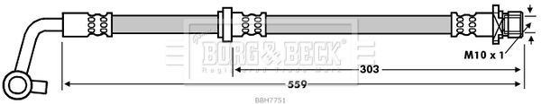 BORG & BECK Тормозной шланг BBH7751